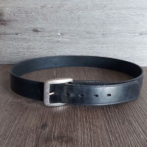 Georgia Boot Black Leather Belt 38